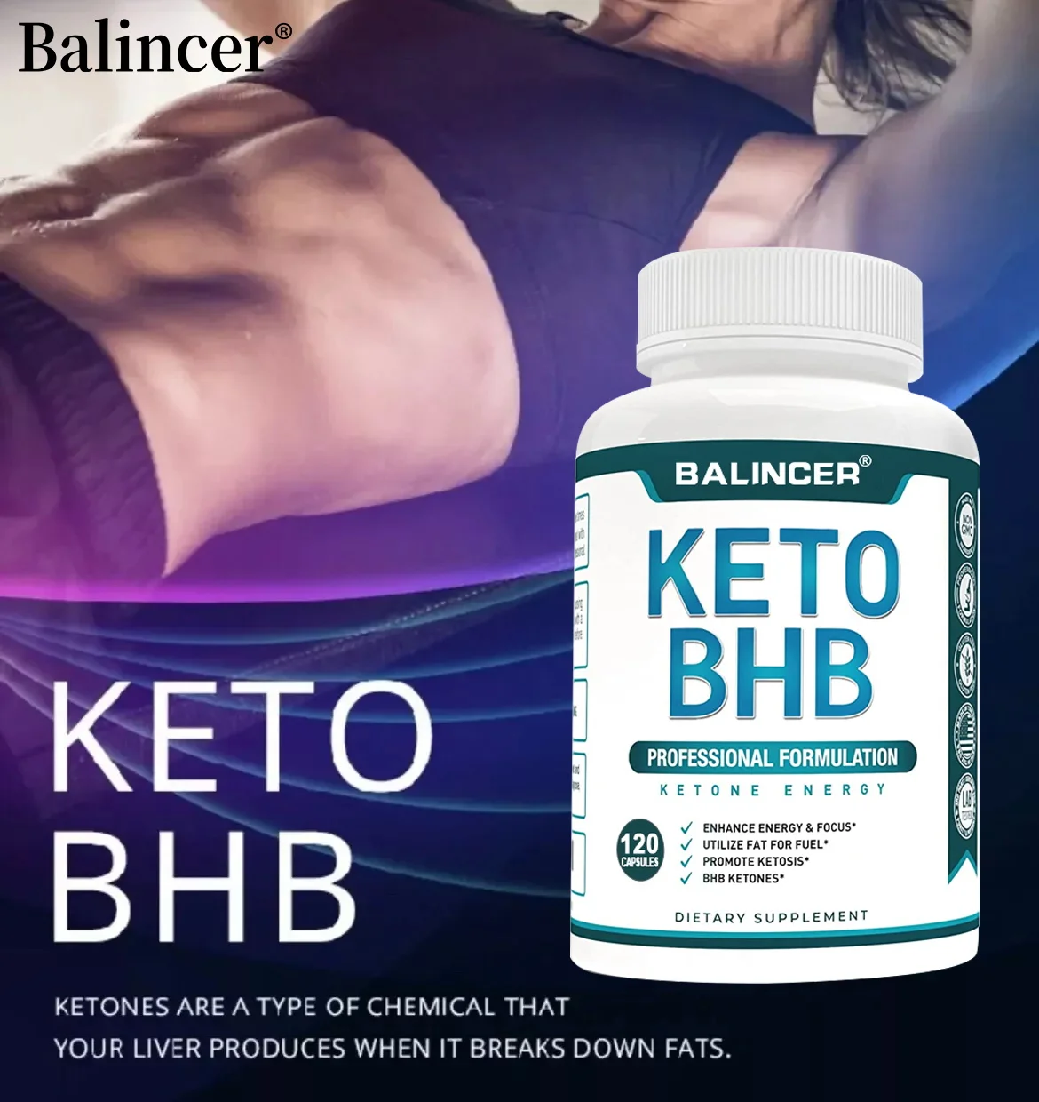 Keto Fat Burning Capsules Helps with Healthy Digestion Burns Fat Reduces Appetite Boosts Metabolism and Improves Immunity
