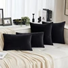 Inyahome Set of 2 Velvet Throw Pillow Case Cushion Cover 30x50cm 45x45cm 50x50cm 60x60cm Home Decor Cojines Black Green Grey 쿠션 1