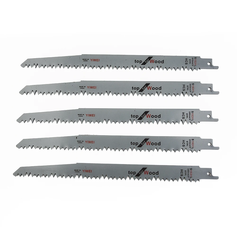 5PCS Reciprocating Saw Blades Saber Saw Handsaw Multi Blade Woodworking Saber Blades S1531L Power Tools reciprocating saw blades