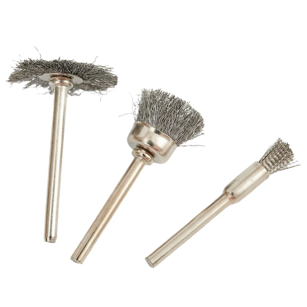 

9pcs Steel Brush Wire Wheel Brushes Die Grinder Rotary Tool Electric Tool For The Engraver Rust Removal Brush Set