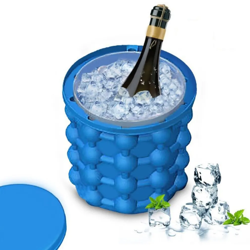 Dropship Combler Ice Cube Tray With Lid And Bin, Small Round Ice