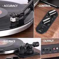 High Fidelity Belt Drive  Player with Magnetic Cartridge, Bluetooth Playback and Aux-in Functionality, Auto Off 1