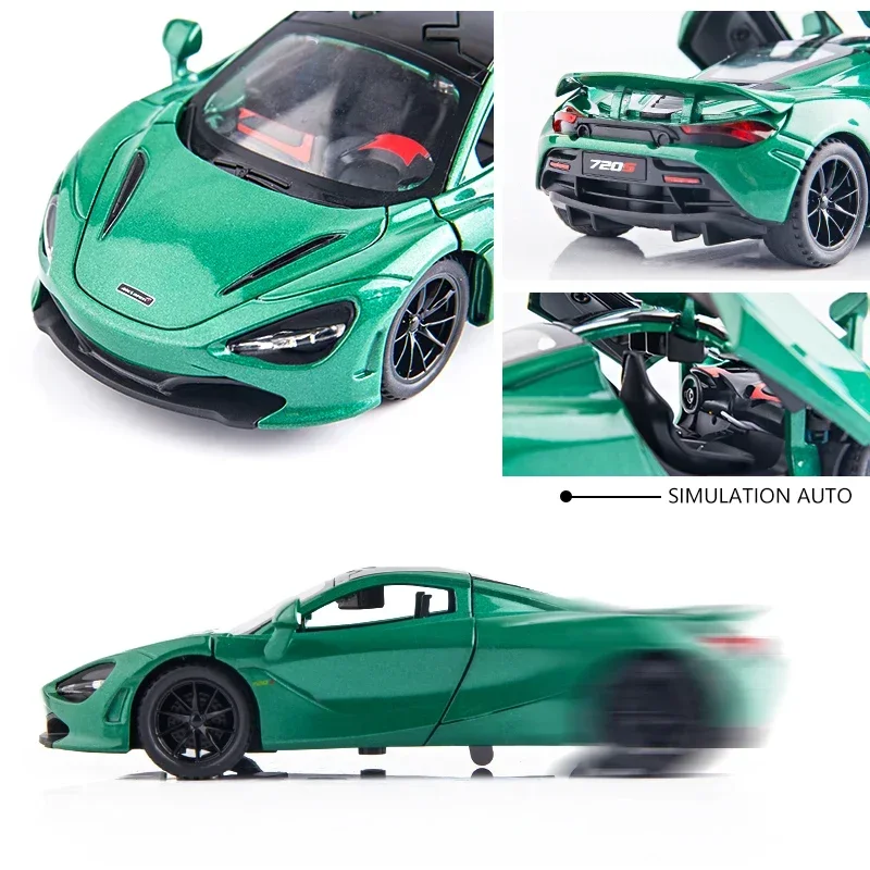1:32 McLaren 720S Spider Supercar Alloy Car Model Diecasts & Toy Vehicles Car Toy Model Simulation Model Collection 6