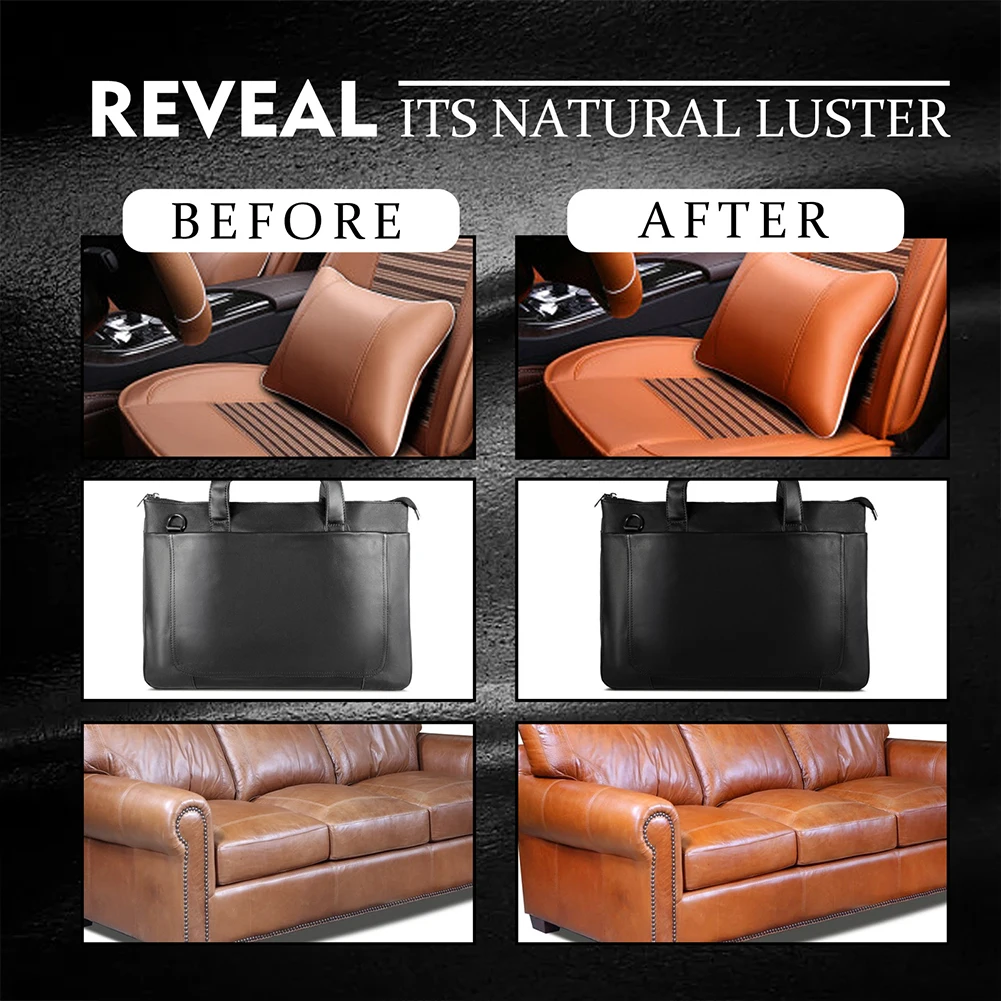 100/50ml Leather Scratch Remover Black/Brown Leather Couch Scratch Repair Paint Repair Balm for Couches Furniture Leather Shoes 5