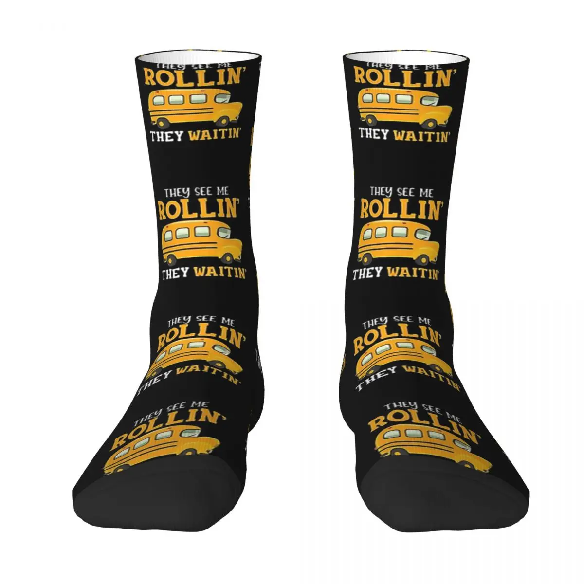 

Yellow Bus Driver Gift Funny School Bus Driver Men Women Socks Cycling Novelty Spring Summer Autumn Winter Stockings Gift