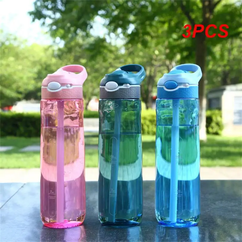 

3PCS 800ml Water Cup Durable Sports Water Bottle General Car Cup Student Supplies Drop-resistant Water Cup Anti-fall Plastic Cup