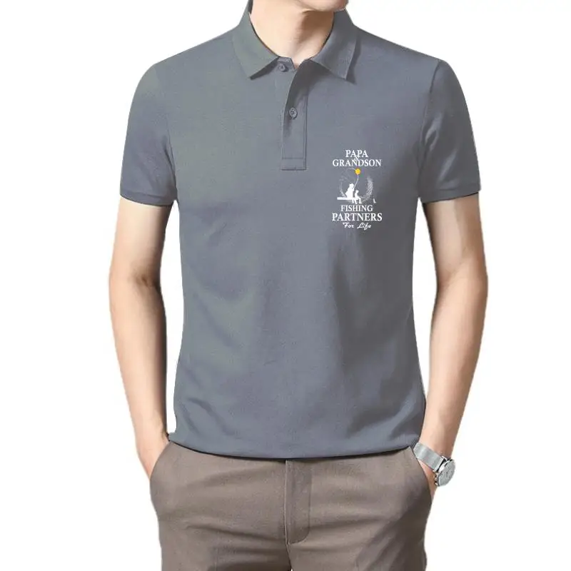 

Tops T Shirt Men papa and grandson fishing partners for life Fit Inscriptions Custom Male Tshirt