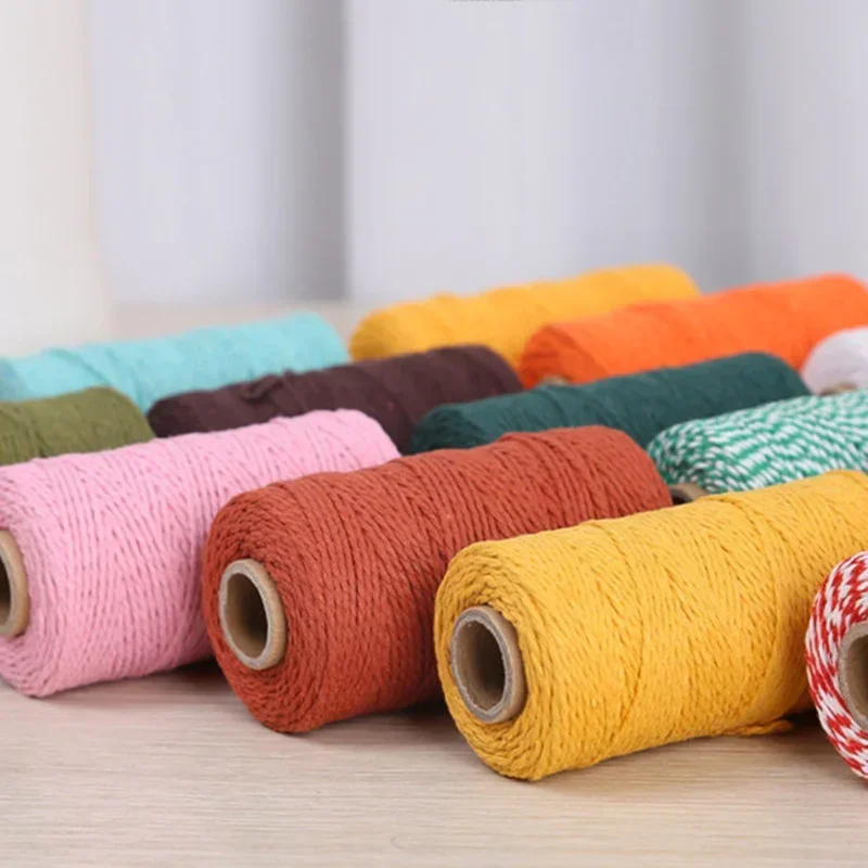 Cotton Macrame Cord Rope Bohemia Wedding Crafts DIY Twine Thread String Handmade Sewing Home Wall Hangings Party Decor
