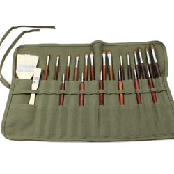 30 Holes Paint Brush Tool Bag Convenient Roll Up Canvas Paint Brush Case Watercolor Oil Paint Brushes Holder Gift for Artist