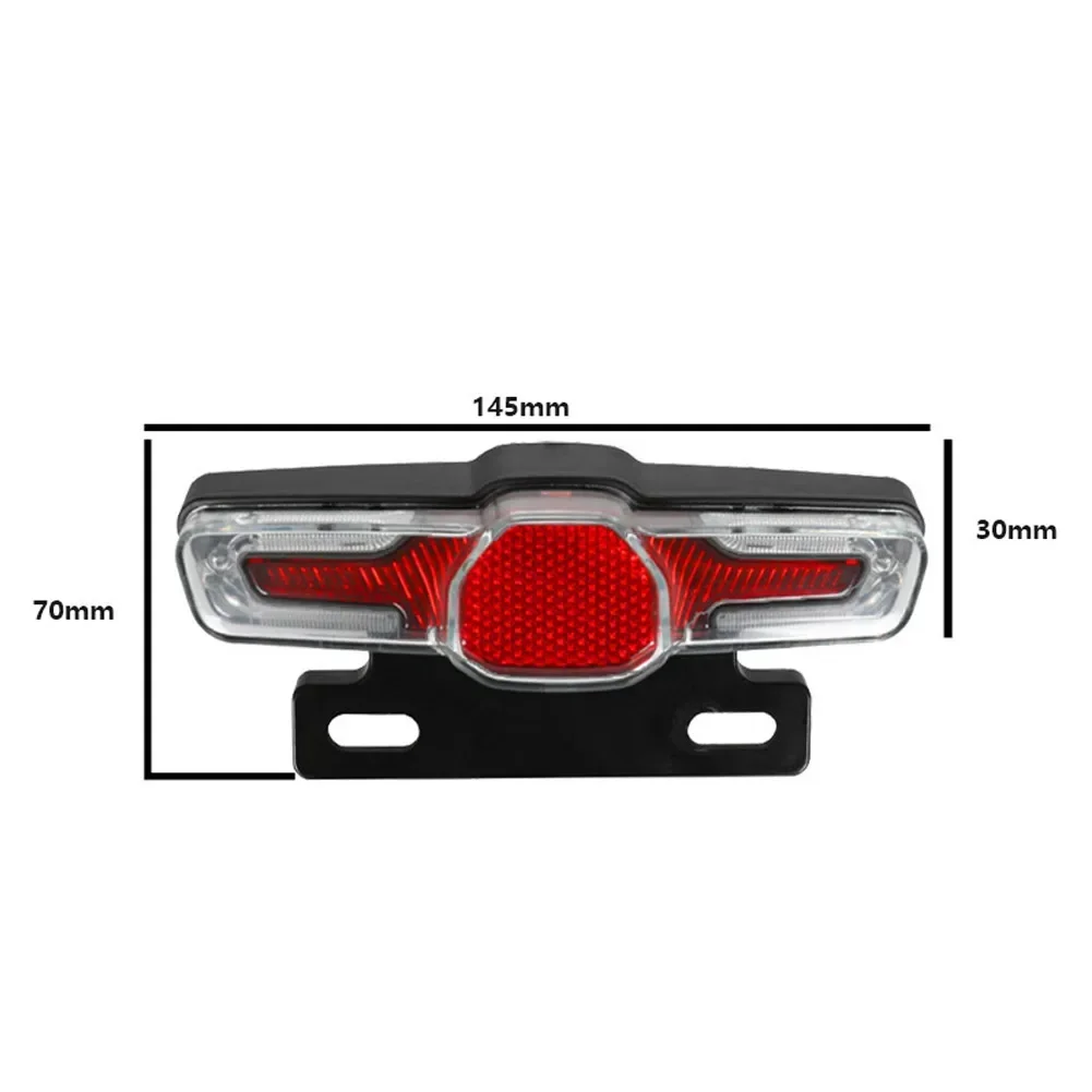 Description Picture 2 of itemNew 12V/36V-60V Electric Bicycle Ebike Taillight Turn Signal Rear Rack Lamp Tail Light Night Traffic Warning Light Turn Signal