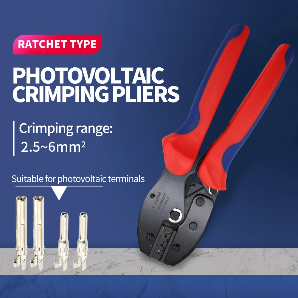 SolarPanelCrimpingToolforMC4ConnectorsPliersRatchetCrimper