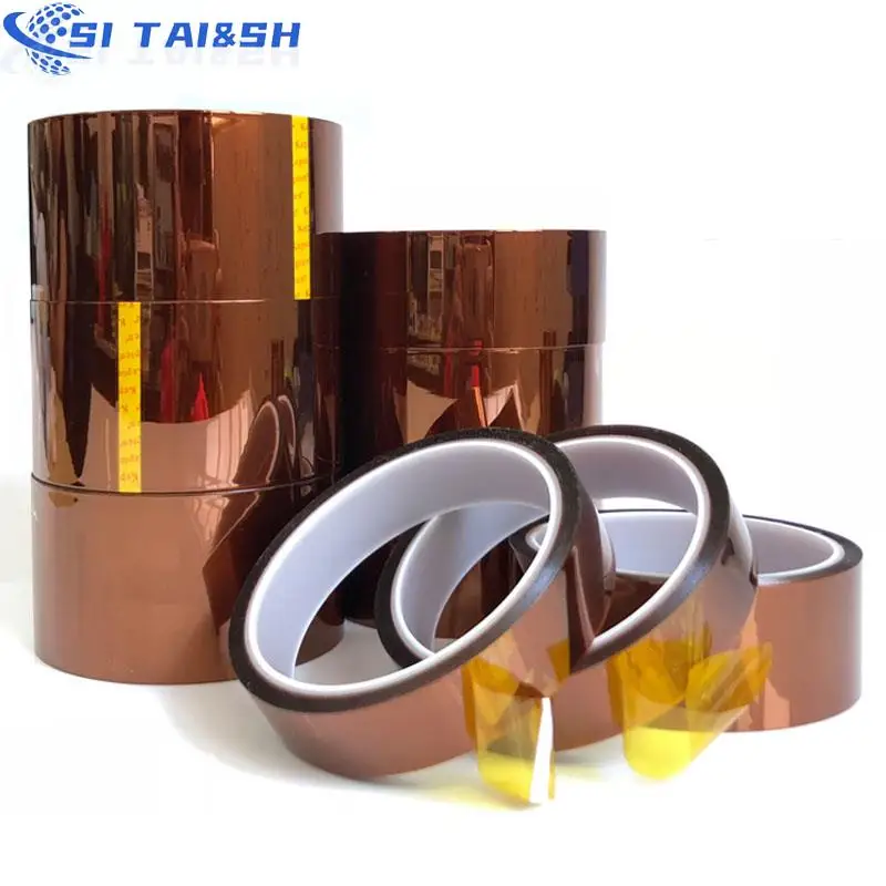 30meter x 5-40mm High Temperature Polyimide Tape Heat Resistant Insulation Polyimide Film Adhesive Tape 10mm high temperature tape