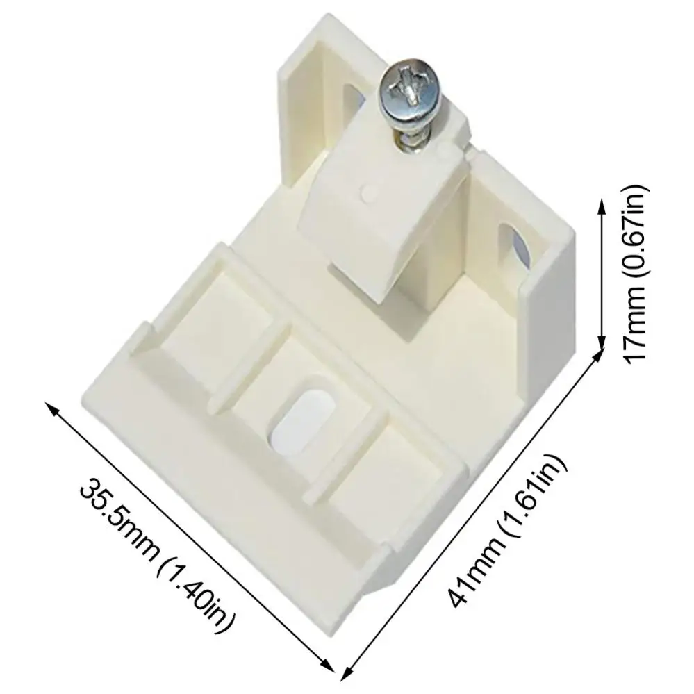 2pcs White Plastic Window Shutter Mounting Bracket Retainer for Pleated /Cellular Shades with Wide Beam Folding Blinds