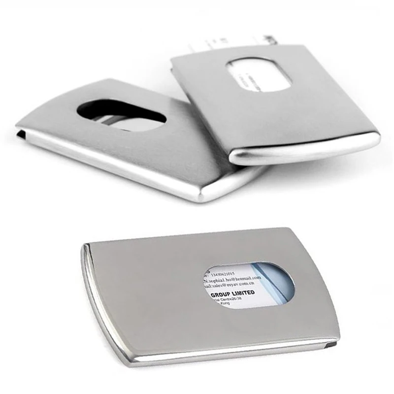 

High Quality Stainless Stee Portable Business Card Box Holder Attractive Name Card Case Accessory Men Business Card Box Holder