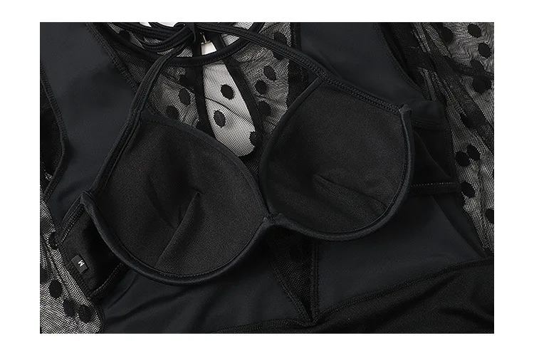 Wisuwear einteiliger Badeanzug Mode tiefen V-Ausschnitt heißen Frühling Badeanzug Cupshe Dot Plissee Saum Rock neuen Stil