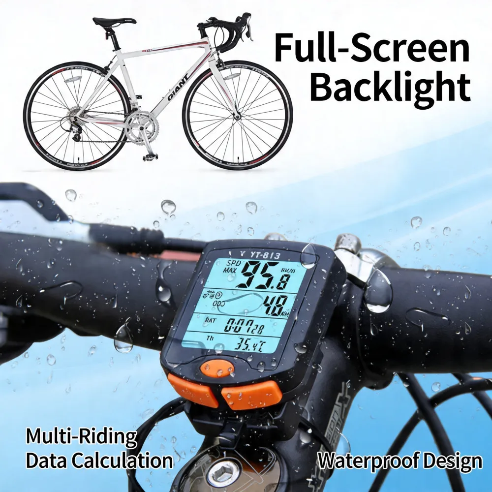 자전거 속도계, 자전거용 디지털 컴퓨터, 다기능 LCD 주행 거리계, 방수 스포츠 센서, 속도계