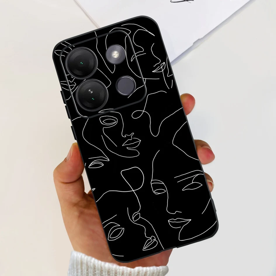 Stylish Patterned Soft Silicone Phone Back Cover