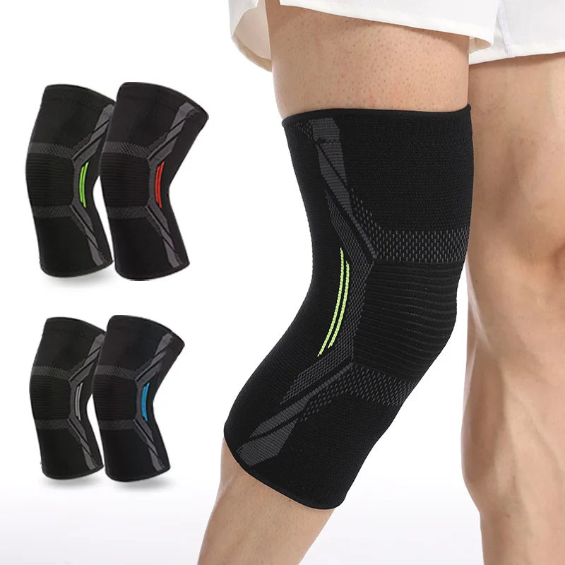 

1Pcs Sport Kneepad Silica Gel Non-slip Knee Pads Running Yoga Kneelet Protective Ventilation Knit Nylon High Elasticity