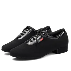 XIHAHA Oxford Cloth Men Standard Dance Ballroom Cloth Straight Outsole Practice Competition Modern Dancing Sport Shoes Sneakers
