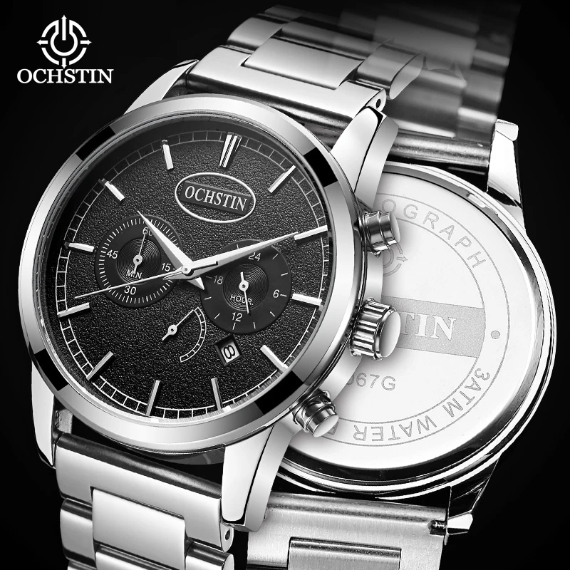 OCHSTIN Hot Model 2024 Sport Street Mariner Series Waterproof Wristwatch Multifunction Quartz Movement Men's Quartz Watch