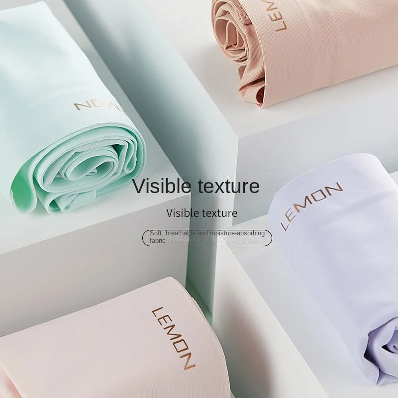 5pcs /Women's Underwear Set Sexy Solid Color Panties Fashion Ice Silk Traceless Briefs Mid Waist Hip Lifting Underpants Lingerie