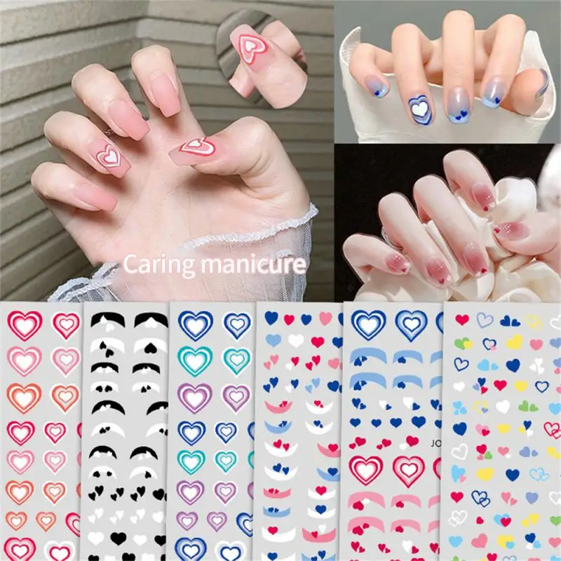 

Cute 3D Nail Sticker Heart Star Butterfly Flower Patterns Self-adhesive Transfer Sliders Decals Nail Art Decoration