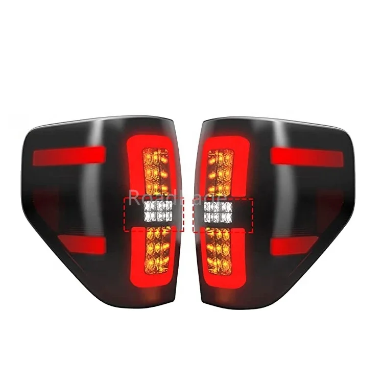 

LED Tail Lights Compatible for ford F150 2009 - 2014 Pickup Smoked Black Taillight Brake Rear Lamps truck Tail Light Assembly