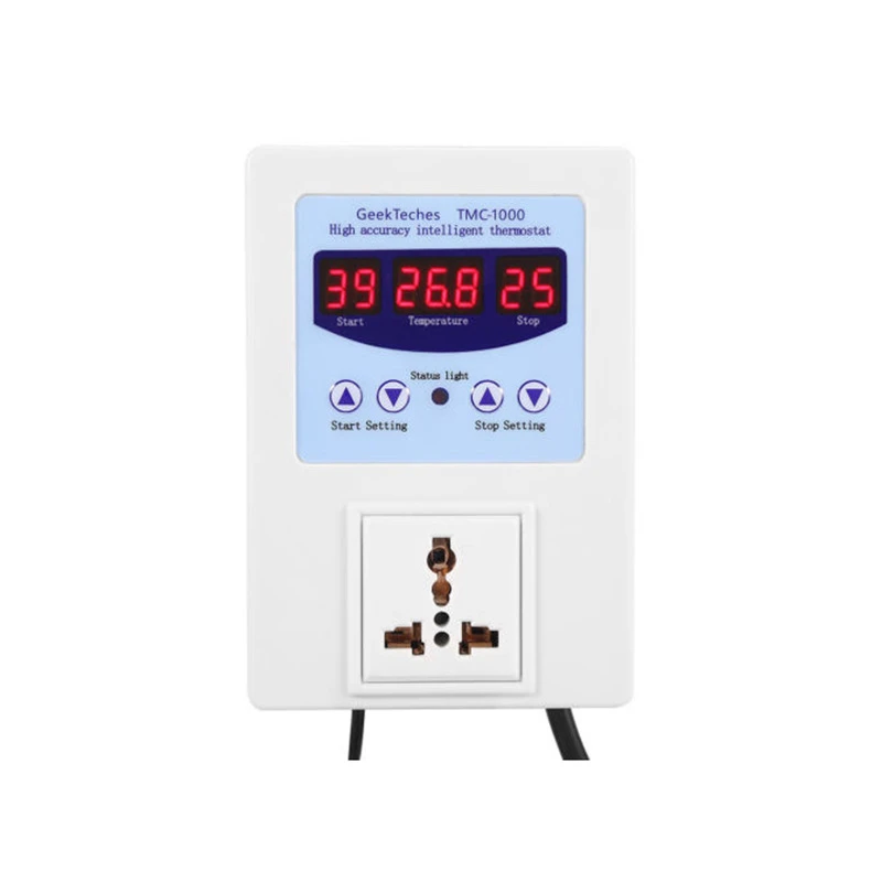 TMC-1000 AC110-240V Digital Temperature Control LED Display Temperature Controller With Heat/Cooling Control Temperature Socket