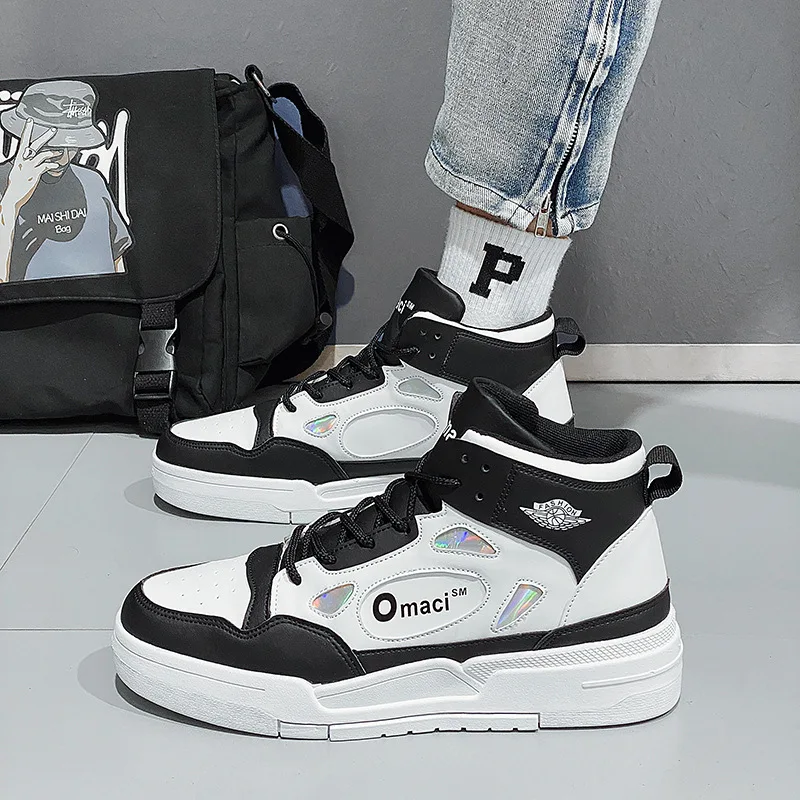 Leather Sneakers High Top Sneakers Designer Brand Mens Casual