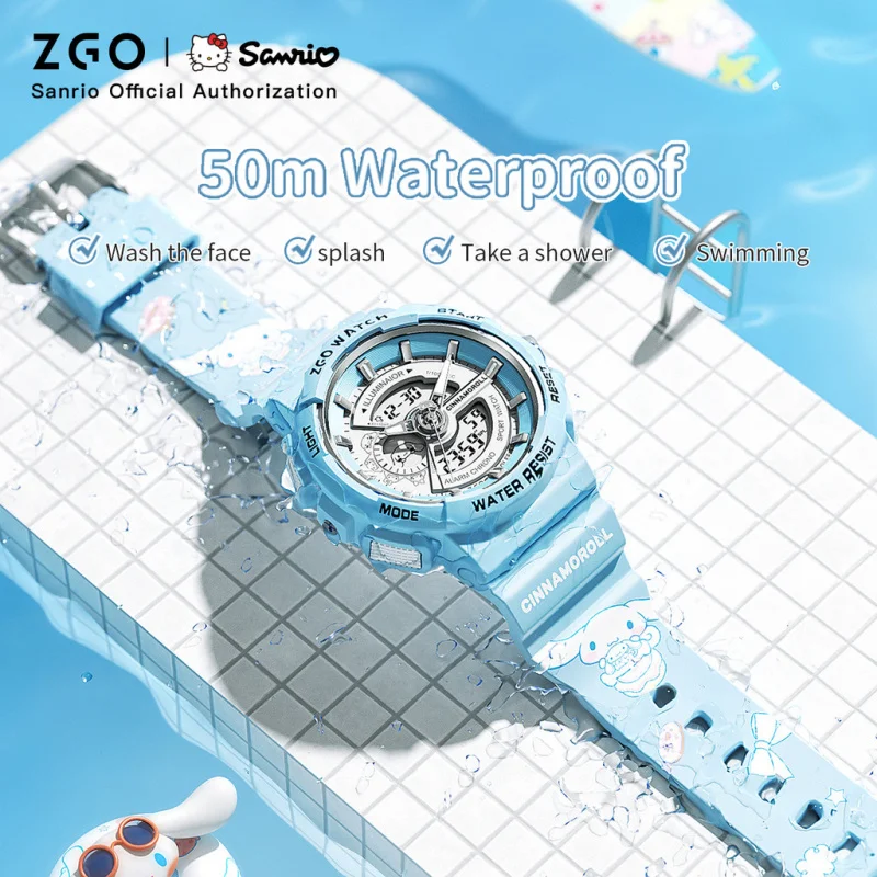 ZGO サンリオ シナモロール レディース デジタル時計