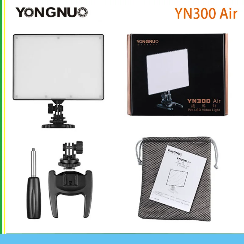 Фото YONGNUO YN300 Air Светодиодная лампа для видеосъемки 3200K-5500K Светодиодная лампа для фотосъемки Светодиодная лампа для видеосъемки камера 96 светильник для Canon Nikon №1