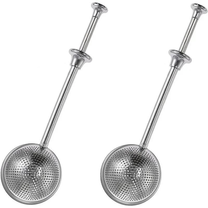 Telescopic Ball Tea Infuser Stainless Steel Tea Strainer Mesh Teaspoon Filter Metal Loose Leaf Bag Strainer Kitchen Teaware