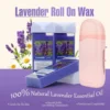 Painless Lavender Roll On Wax kit use for Sensitive Skin Wax Roller Roll On Wax Warmer for Hair Removal at Home Waxing Kit 1