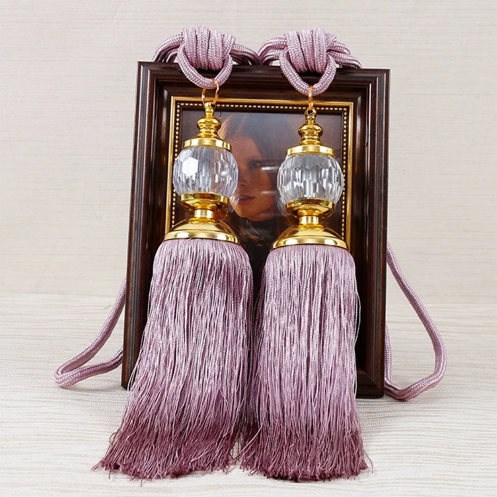 2pcs Curtain Tiebacks Luxury Curtain Tie Backs Tassels Hold Backs Rope Tassel Tiebacks Beaded Ball Decor Curtain Decoration curtain accessories,curtain tiebacks