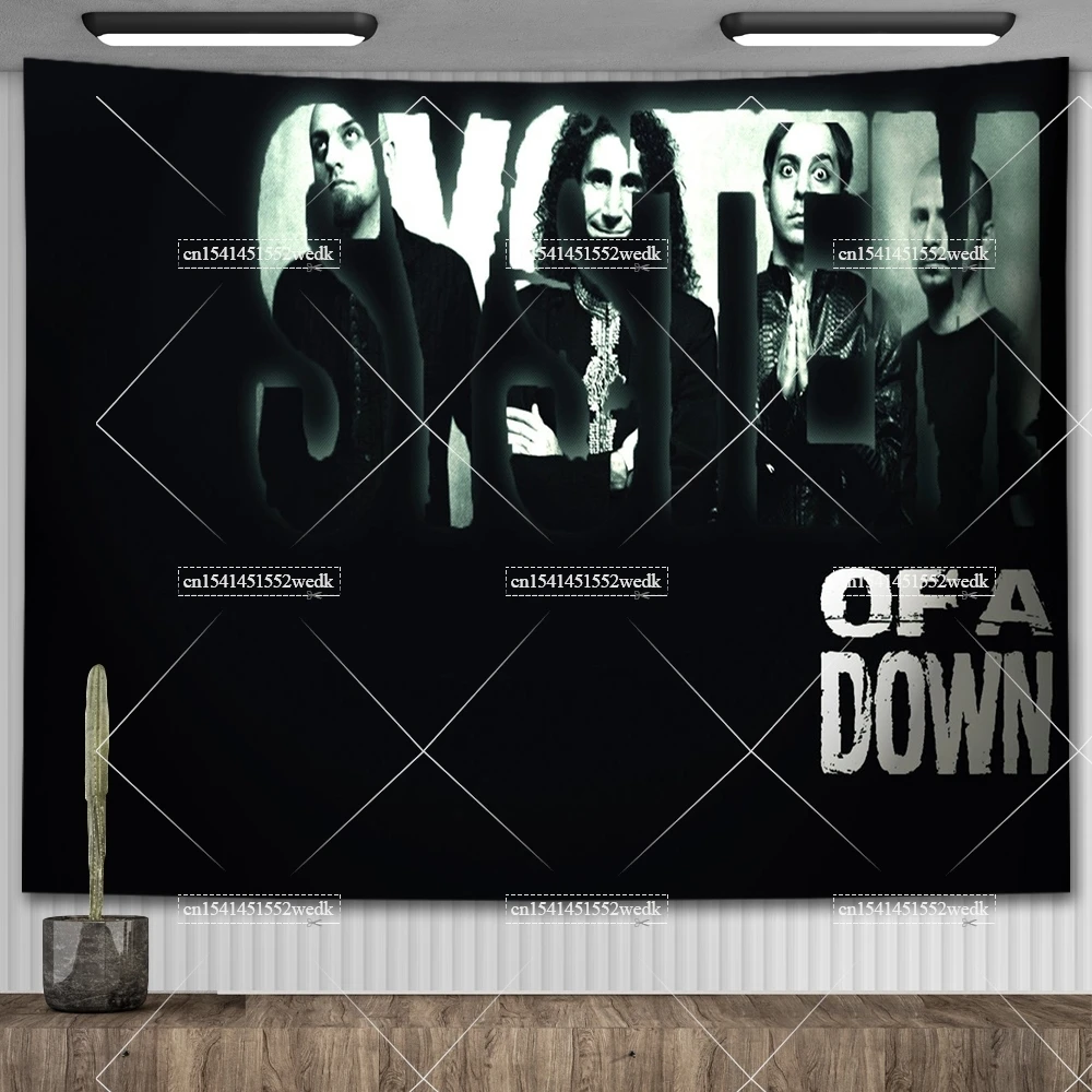 Proud Band System Of A Downs Tapestry Wall Hanging Hippie Polyester Tapestry Metal SOAD Album Posters Home And Garden Flags