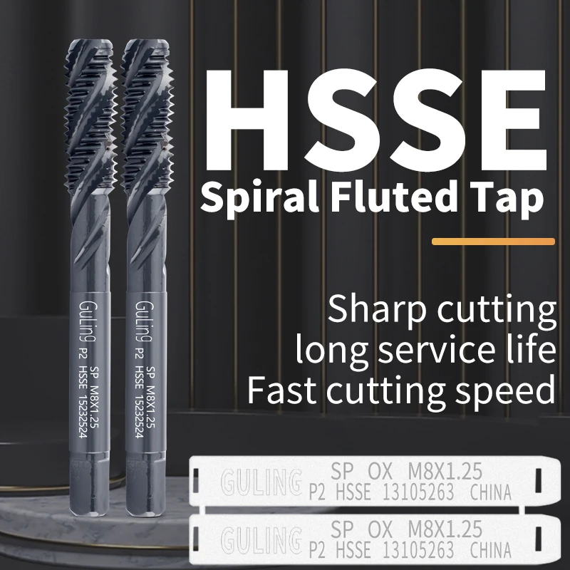 Guling HSSE-M35 Jis Standard mit Oxidations spirale spitzer Hahn geriffelt m2 m2, 5 m3 m4 m5 m6 m8 m10 m12 Maschinen gewinde bohrer – Detail 4
