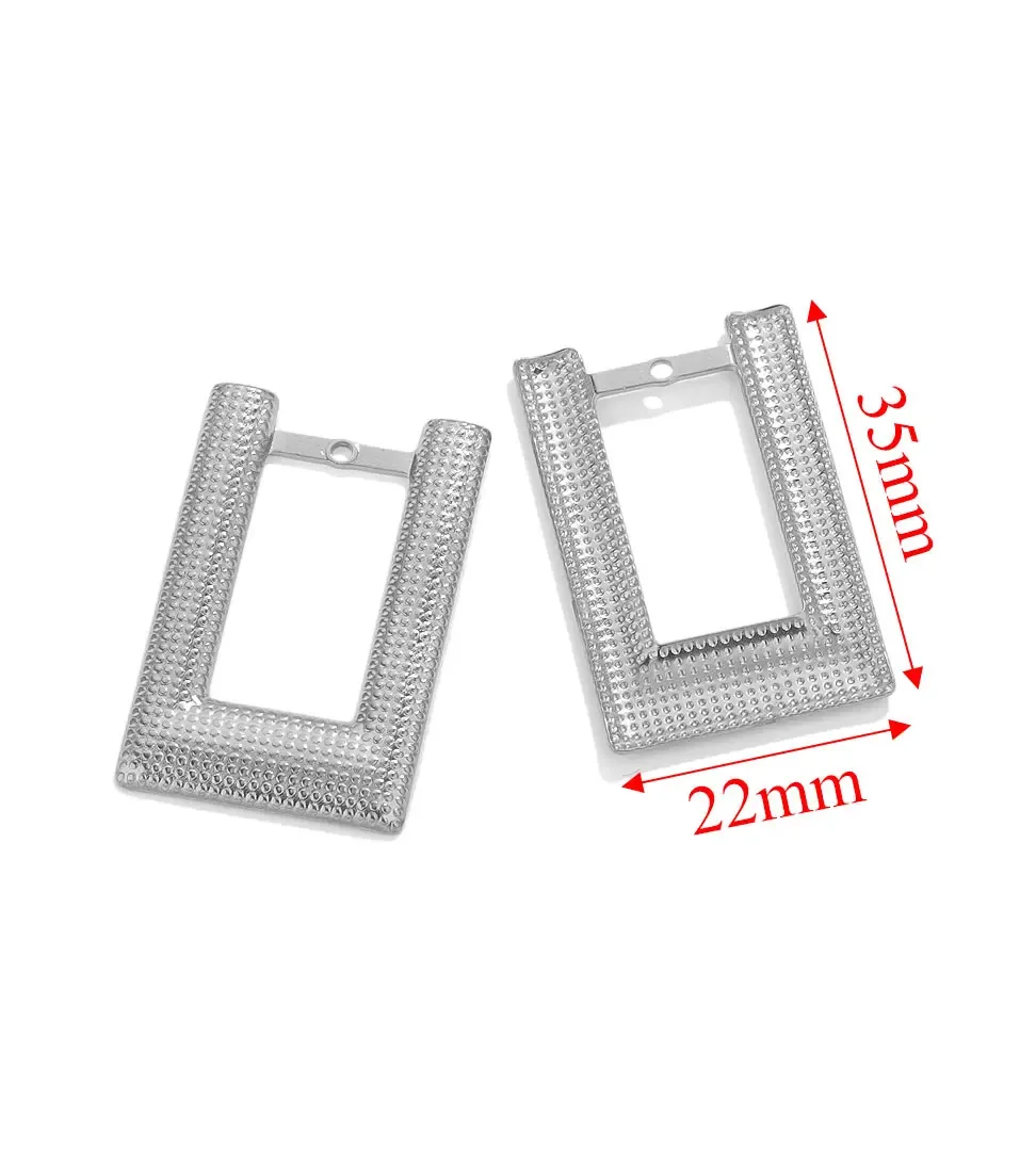 Stainless Steel Accessories Simple Geometric Ring Large Exaggerated Earrings DIY Accessories Parts Wholesale 9