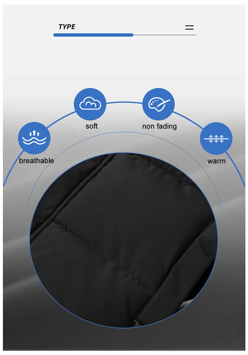 Description Picture 5 of item2024 Fashion Men's Vest Cotton Padded Autumn and Winter Sleeveless Jacket Casual Solid Plus Size 5XL High Quality Waistcoat