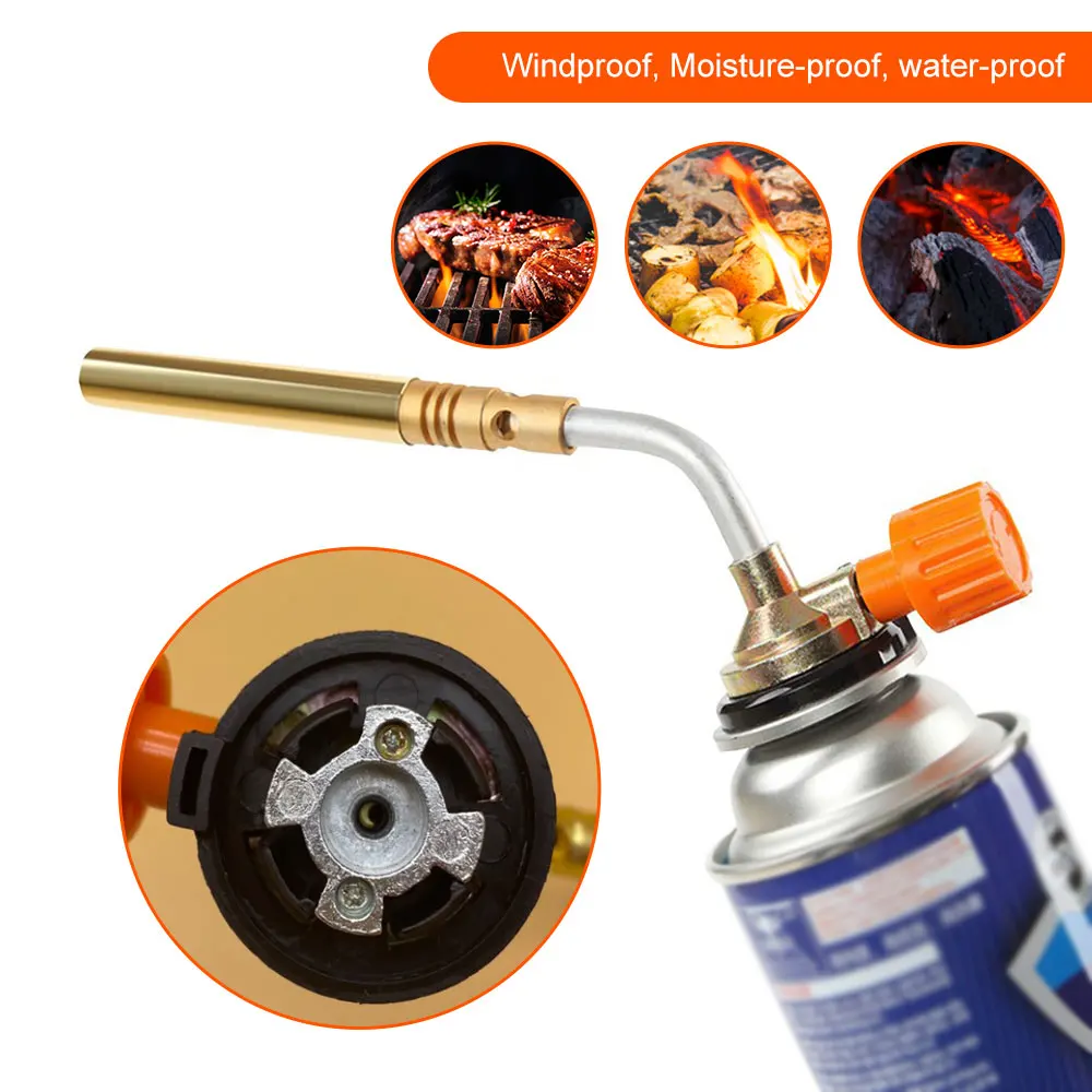 

Butane Burner Welding Gas Torch Flame Gun Brazing Flamethrower Outdoor Picnic Camping BBQ Ignition Portable Soldering Heat Gun