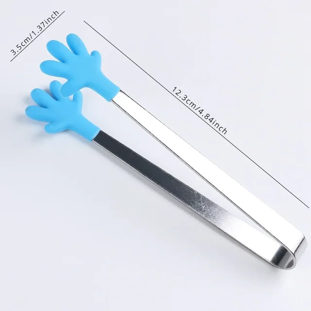 Mini Food Handheld Clip Creative Daily Kitchen Tools Stainless Steel Handle Silicone Random Color 3