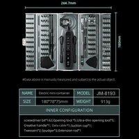 JAKEMY JM-8193 180-IN-1 Precision Cordless Electric Screwdriver Set Magnetic Bits Mobile Phone Glasses Electronic Repair Tools 2