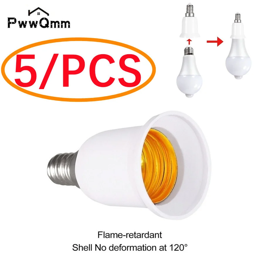 E14 to E27 Lamp Holder Converter Fireproof Socket Base Converters 220V Light Bulb Adapter Conversion Lighting Accessories