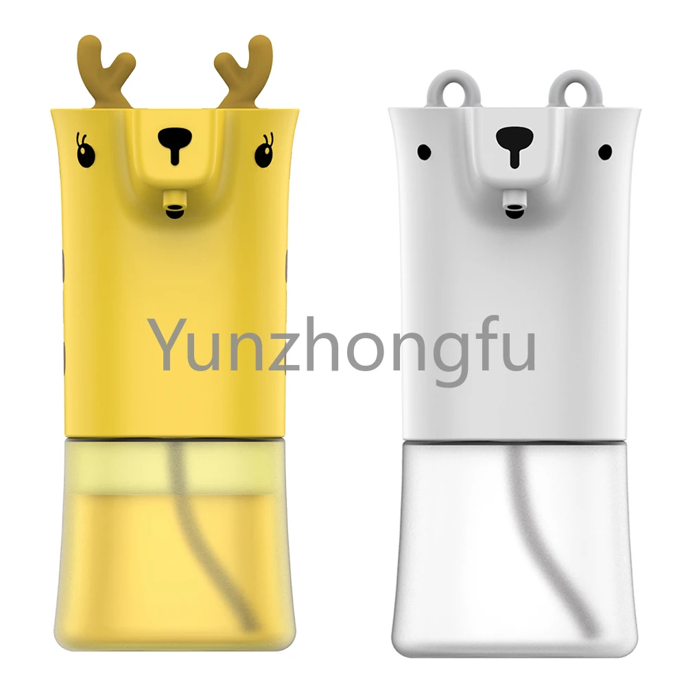 

Portable Plastic Touchless Home Bathroom Kitchen Accessories Cute Animal Shape Kids Auto Foaming Clear Liquid Soap Dispenser