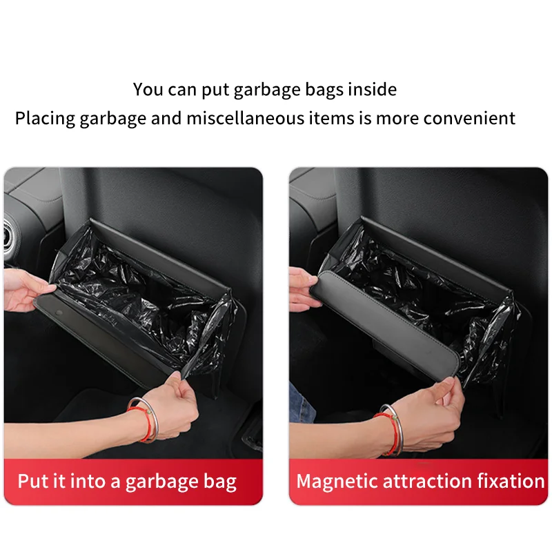 Greatwall Wey Coffee 용 자동차 쓰레기통 DHT-PHE VV5 VV6 VV7 GT P8 자기 흡착 쓰레기 봉투 뒷좌석 교수형 보관 포켓