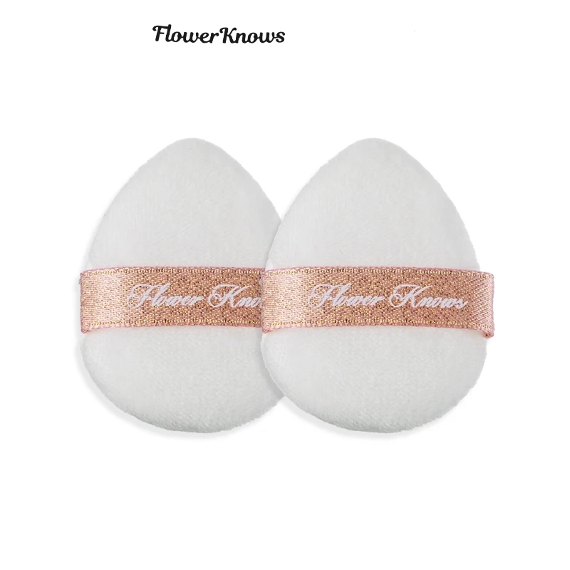 Flower Knows Mini Finger Powder Puff  For Eye & Corner Super Soft Sponge Cotton Blender Foundation Mix 2 Pc/Pack Makeup 5