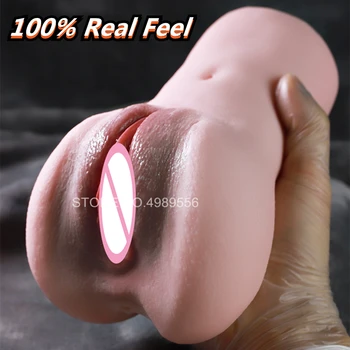Sex toys for Men Male Masturbator Cup Erotic Sex Shop Artificial Vagina Orgasm 3D Realistic Vagina Pocket Pussy Silicone Adult 3