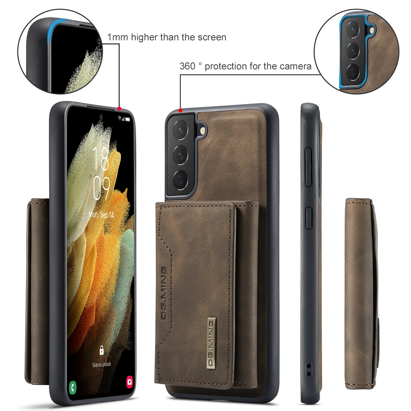 s22 ultra case Phone Case for Samsung Galaxy S21 FE S22 Plus Note 20 Ultra A52s A13 A33 A53 A73 A22 A32 5G Cover Leather Card Detachable Wallet cheap galaxy s22 ultra case