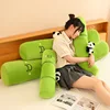 Kawaii Panda Long Green Bamboo Plush Pillow Stuffed Sleeping Leg Support Bolster Small China Panda Plushie Decor Peluche Gift 3