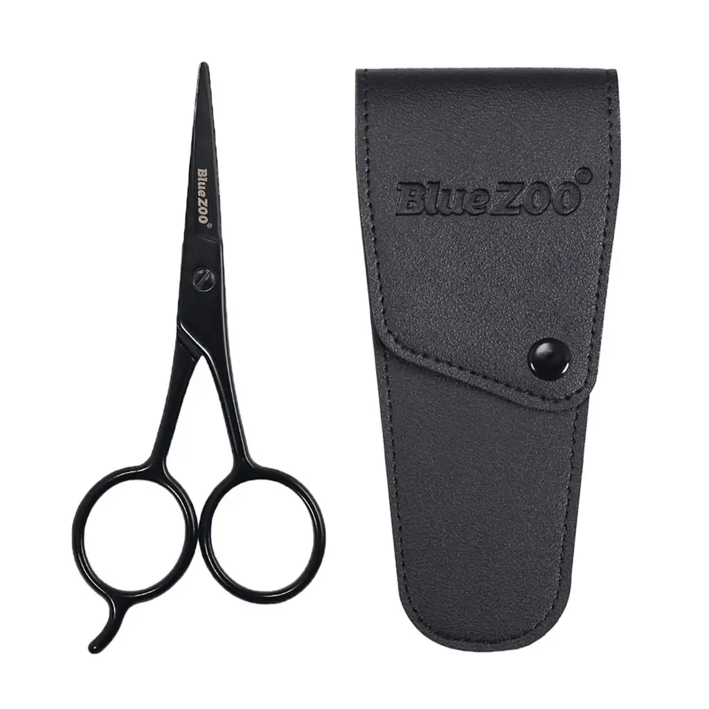 Stainless Steel Barber Beard Beauty Mustache Eyebrow Nose Trimming Scissor Clippers Grooming Styling Tool 2