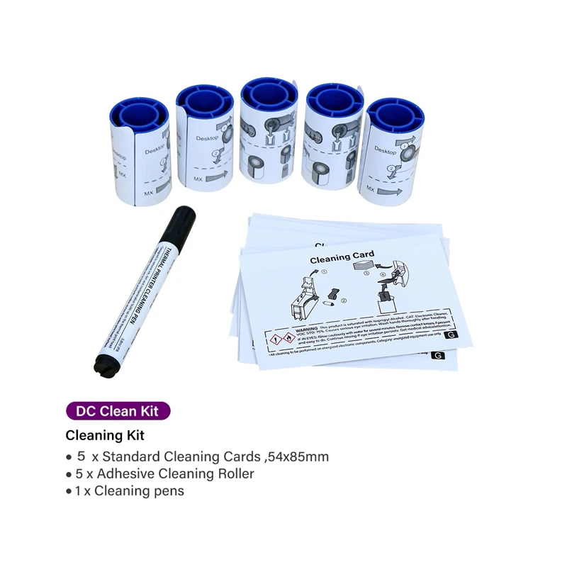 

Cleaning Kit For Datacard Badge Card Printer,Includes Rollers & Pen & Cards
